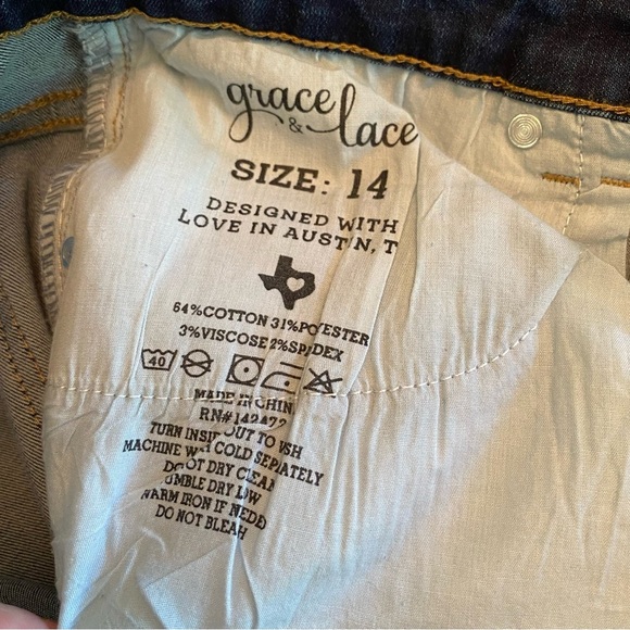 NWT Grace & Lace Jeans button fly flare denim jeans - Picture 14 of 16